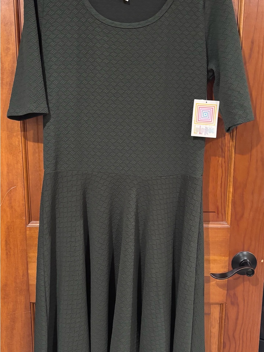 LuLaRoe Dark Green Skater Dress